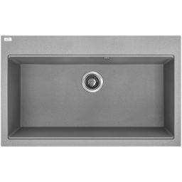 Laveo Tau zlewozmywak granitowy 80x50 cm szary SBT5108