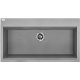 Laveo Tau zlewozmywak granitowy 90x50 cm szary SBT5109