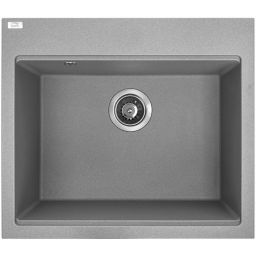 Laveo Tau zlewozmywak granitowy 57x50 cm szary SBT510Y