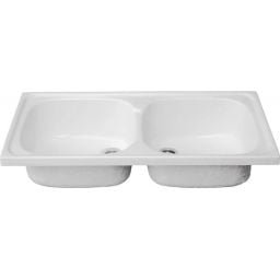 Polimat zlewozmywak 40x80 cm akrylowy biały 00582