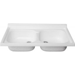 Polimat zlewozmywak akrylowy 80x50 cm biały 00586