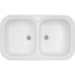 Polimat zlewozmywak 79x48 cm akrylowy biały 00384