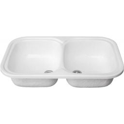 Polimat zlewozmywak 79x48 cm akrylowy biały 00384