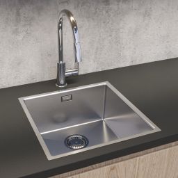 Oltens Stalvask zlewozmywak stalowy 1-komorowy 44x44 cm stal polerowana 71100100