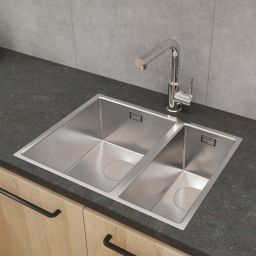 Oltens Hydda zlewozmywak stalowy 58x44 cm 1,5 komorowy stal szlachetna polerowana 71201100