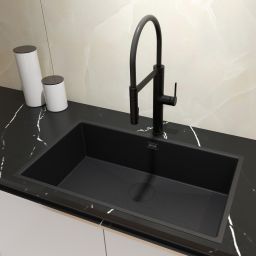 Oltens Hydda zlewozmywak stalowy 76x44 cm czarny 71105300