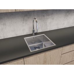 Oltens Stalvask zlewozmywak stalowy 1-komorowy 44x44 cm stal polerowana 71100100