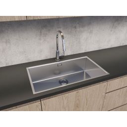 Oltens Stalvask zlewozmywak stalowy 1-komorowy 76x44 cm stal polerowana 71102100