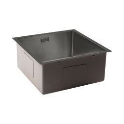 Oltens Hydda zlewozmywak stalowy 44x44 cm 1 komorowy czarny 71103300