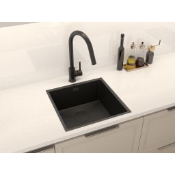 Oltens Litla bateria kuchenna stojąca czarny mat 35204300