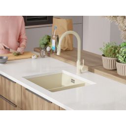 Primagran Duo Slim zlewozmywak granitowy 56x47 cm beżowy MLDKB-X0#N