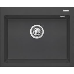 Pyramis Istros zlewozmywak granitowy 61x50 cm karbon 070045012