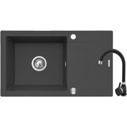 Pyramis Korfu zlewozmywak z baterią karbon 070061101BN