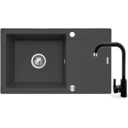 Pyramis Korfu zlewozmywak z baterią karbon 070061101SN