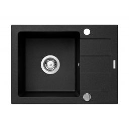 Pyramis Sparta zlewozmywak 59x44 cm Pyragranit czarny 070073701