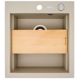 Pyramis Siros zlewozmywak granitowy 47x51,5 cm beżowy 070084201