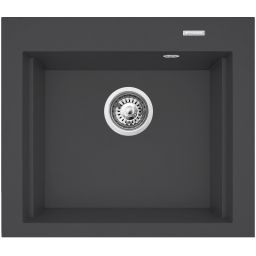 Pyramis Siros zlewozmywak granitowy 57x51,5 cm karbon 070085101
