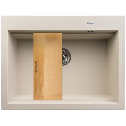 Pyramis Siros zlewozmywak granitowy 67x51,5 cm beżowy 070094101
