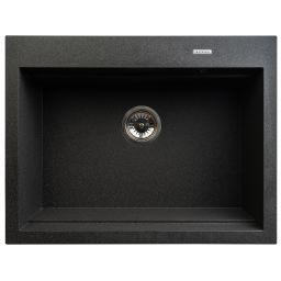 Pyramis Siros zlewozmywak granitowy 67x51,5 cm czarny 070094201