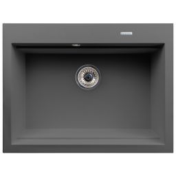 Pyramis Siros zlewozmywak granitowy 67x51,5 cm szary 070094301