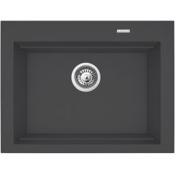 Pyramis Siros zlewozmywak granitowy 67x51,5 cm karbon 070094401