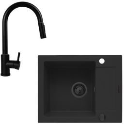 Pyramis Mido zlewozmywak z baterią czarny 070167602BE