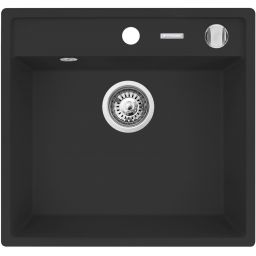 Pyramis Camea zlewozmywak granitowy 53x50 cm czarny 070168301