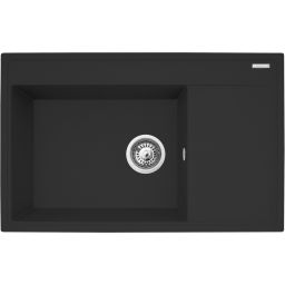 Pyramis Camea zlewozmywak granitowy 79x50 cm czarny 070168401
