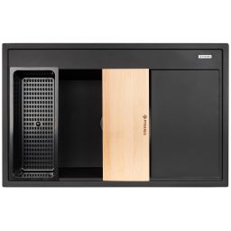 Pyramis Camea zlewozmywak z baterią czarny/czarny 070168401I