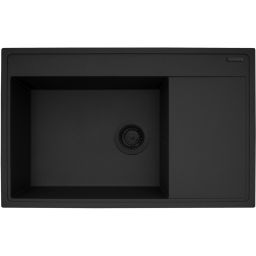 Pyramis Camea zlewozmywak granitowy 79x50 cm czarny 070168402