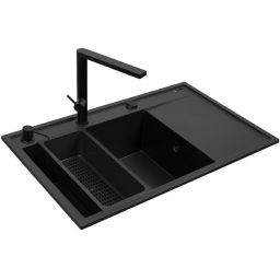 Pyramis Camea zlewozmywak z baterią czarny 070168402BT