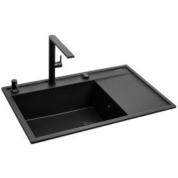 Pyramis Camea zlewozmywak z baterią czarny 070168402BT