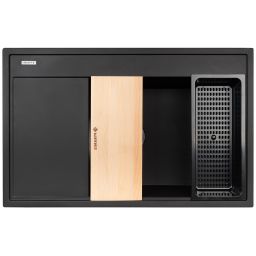 Pyramis Camea zlewozmywak z baterią czarny/czarny 070168501I