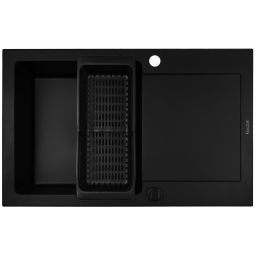 Pyramis Mido zlewozmywak granitowy 79x50 cm czarny 070176502