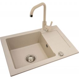 Pyramis Sparta Mini zlewozmywak granitowy 56x46 cm beżowy 070179312