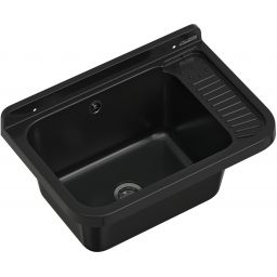 Pyramis Neo umywalka ogrodowa 51x34 cm czarna nakrapiana 070179401