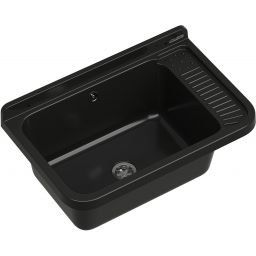 Pyramis Neo Plus umywalka ogrodowa 58,4x38 cm czarna nakrapiana 070179701