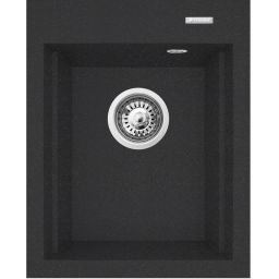 Pyramis Siros zlewozmywak granitowy 48x39 cm czarny 070180312