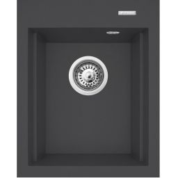 Pyramis Siros zlewozmywak granitowy 48x39 cm karbon 070180512