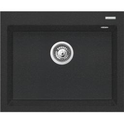 Pyramis Istros zlewozmywak granitowy 61x50 cm czarny 070186812