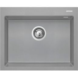 Pyramis Istros zlewozmywak granitowy 61x50 cm szary 070186912