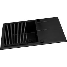 Pyramis Keros zlewozmywak granitowy 76x48 cm czarny 070247001