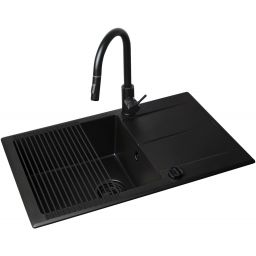 Pyramis Keros zlewozmywak z baterią czarny 070247001BE