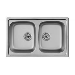 Pyramis Athena zlewozmywak stalowy 79x50 cm len 107165201