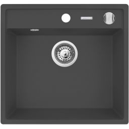 Pyramis Camea zlewozmywak granitowy 53x50 cm karbon 070058201