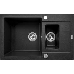 Pyramis Sparta Plus zlewozmywak granitowy 78x48 cm czarny 70062801