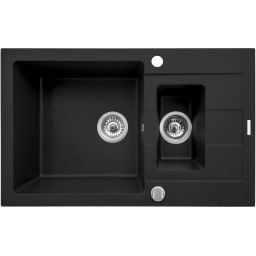 Pyramis Sparta Plus zlewozmywak granitowy 78x48 cm karbon 70062901