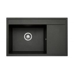 Pyramis Camea zlewozmywak granitowy 79x50 cm czarny 070074301