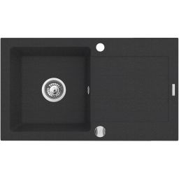 Pyramis Next zlewozmywak granitowy 77x44 cm czarny 070006801