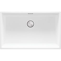 Primagran Praga zlewozmywak granitowy 72x43 cm biały O_OP8KW-001